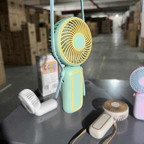 新款卡通可爱手持迷你挂绳小风扇可折叠usb充电便携式电扇邦德尚