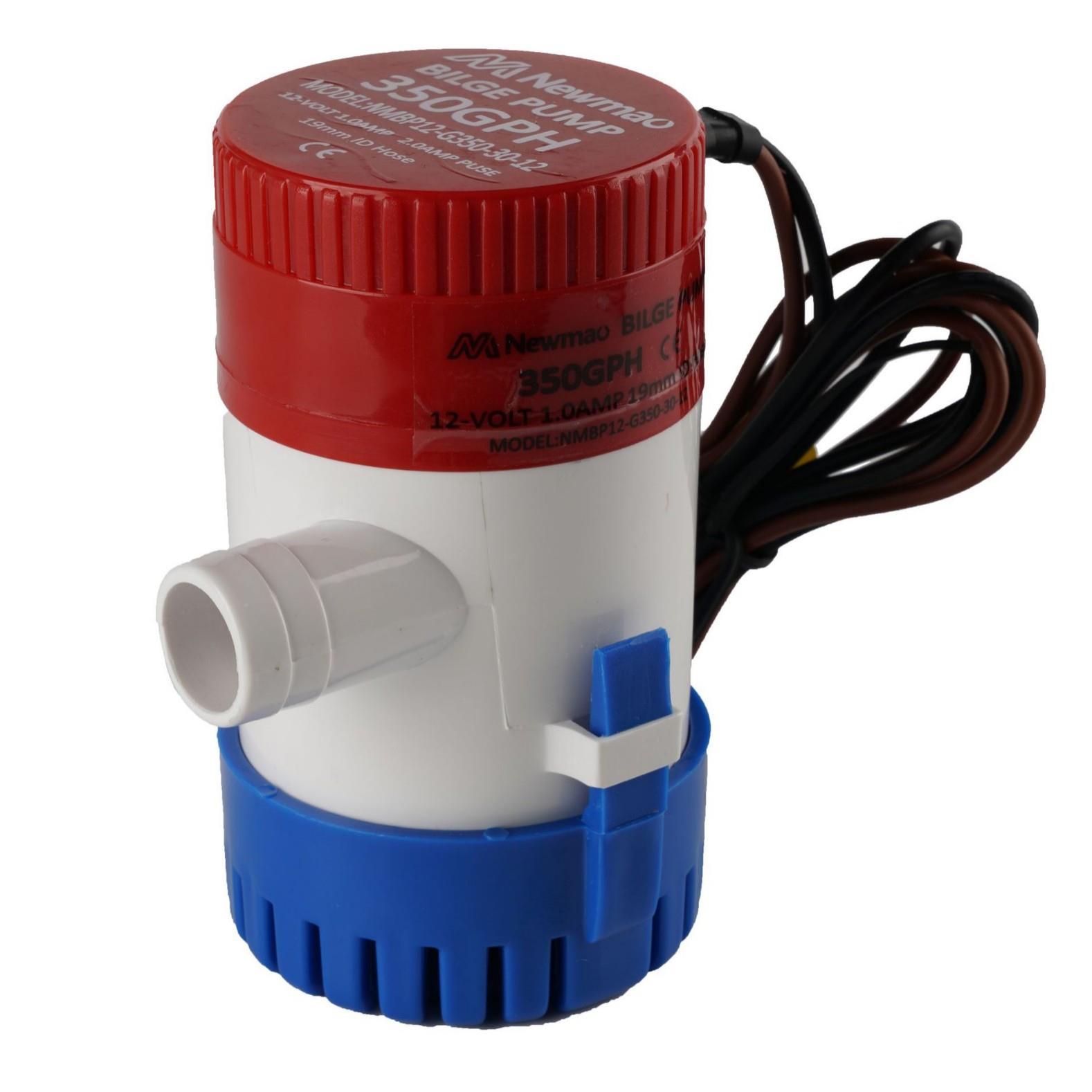 厦门船用游艇直流小型潜水泵12V350GPH舱底泵抽水排水泵电动水泵