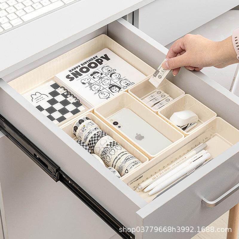 抽屉收纳分隔抽屉收纳盒内置笔文具办公室书桌分格分类整理厨房