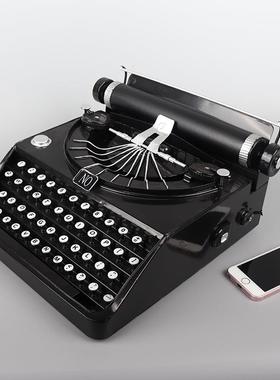复古怀旧打字机模型铁皮手工艺品老式书店橱窗柜装饰摆件摄影道具