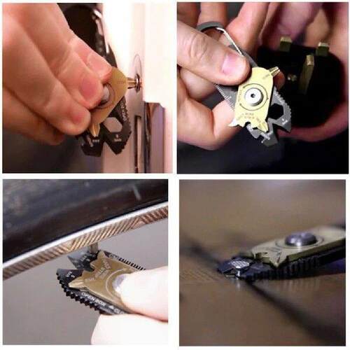 20 in 1 Steel Wrench Screwdriver EDC Keychain