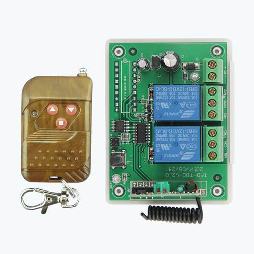 高档二路D机C2v-48v电倒顺无线遥控开关直流1电磁阀正反转控器2摇