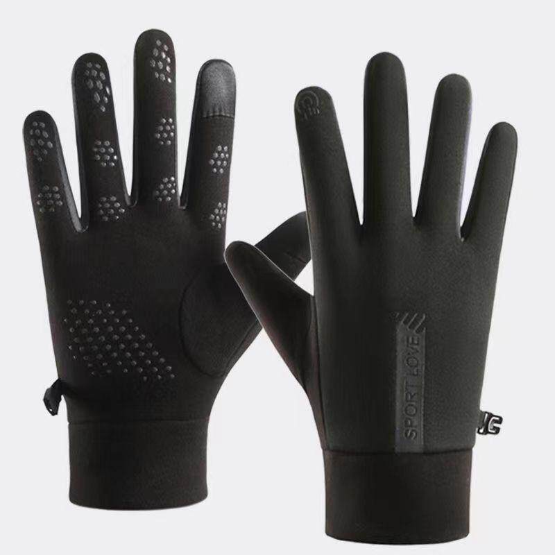 户外徒步防水登山手套男滑雪骑行钓鱼秋冬季防风保暖透气跑步女士