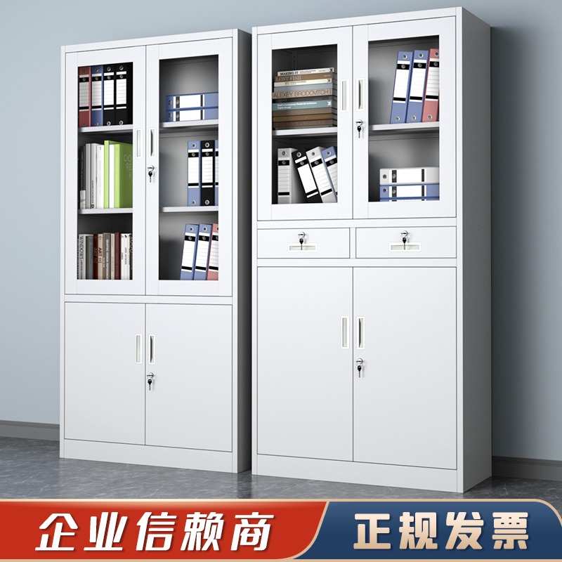 文件柜办公室铁皮柜资料柜档案柜钢制凭证柜员工更衣柜带锁储物柜