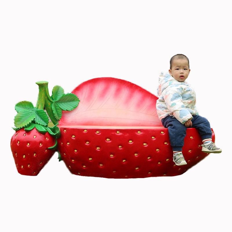 创意玻璃钢座椅水果蔬菜造型雕塑户外幼儿园公园景区坐凳装饰摆件