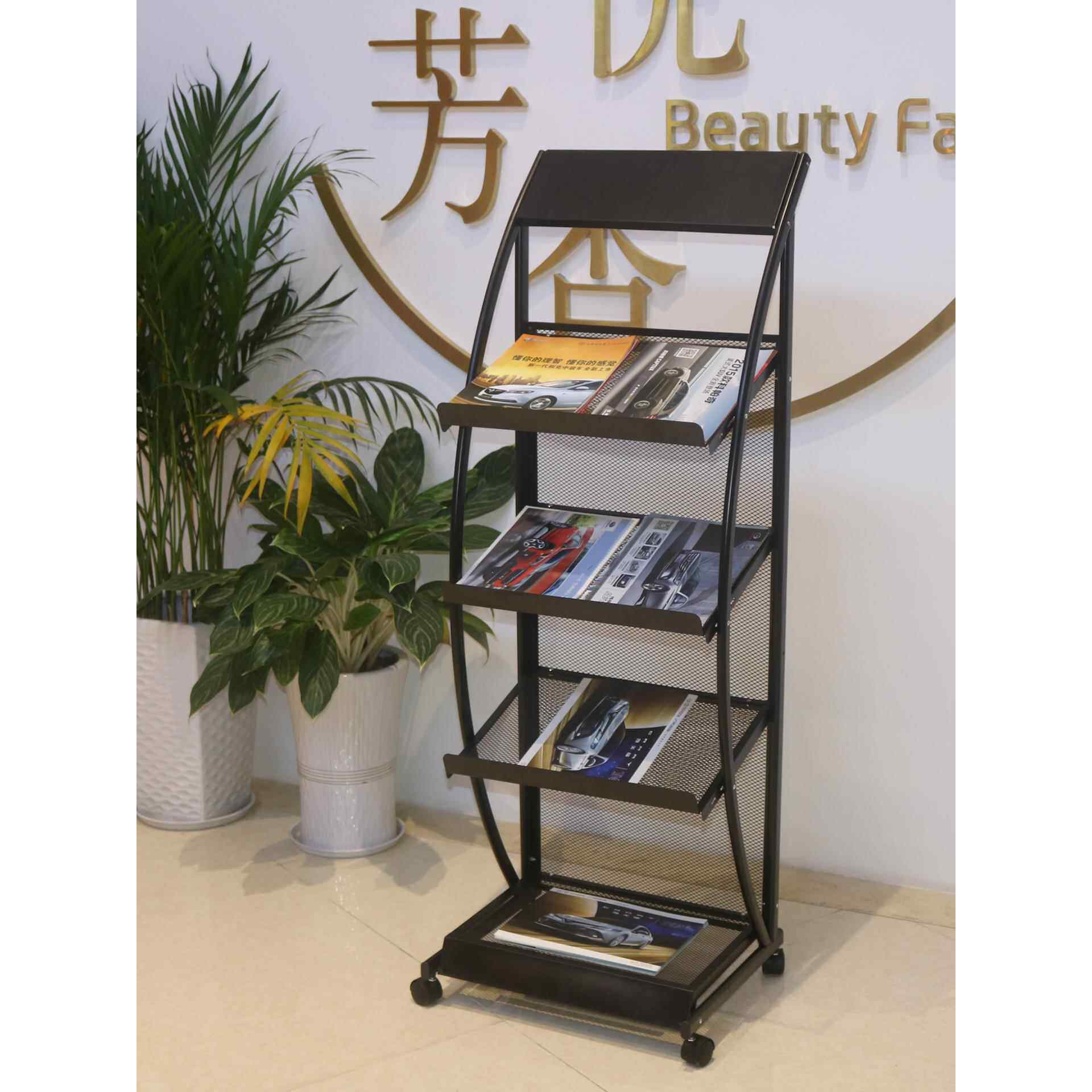 杂志架落地立式书报刊纸架广告宣传单张展示架铁质收纳架子资料架