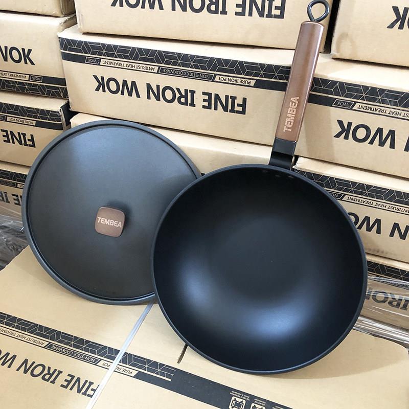 炊大皇XMAN+库存外贸铁锅家用炒锅电磁炉平底物理不粘锅微瑕品出