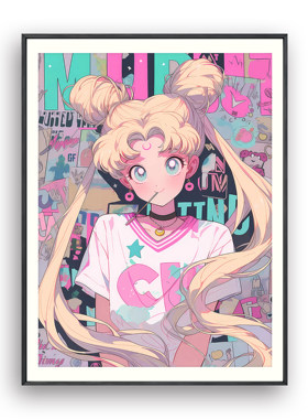 艺术家麋鹿的巧克力《美少女战士10》限量版画客厅书房卧室挂画