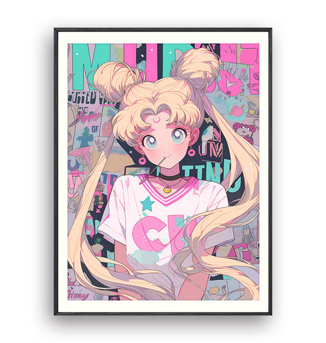 艺术家麋鹿的巧克力《美少女战士10》限量版画客厅书房卧室挂画