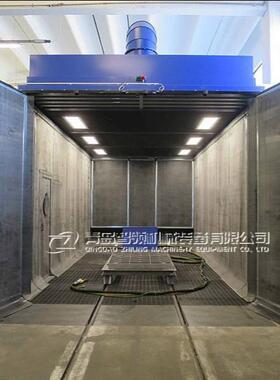 全自动环保喷砂房 配备效磨料回收系统 厂家定制大型工件清理