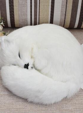 三色大号高彷真狐狸白狐狸睡狐狸治愈系萌物送女生送闺蜜创意礼物