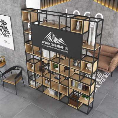 铁艺屏风隔背断置物客司厅玄关架办公室前台装XCJ-100饰柜公OGO景