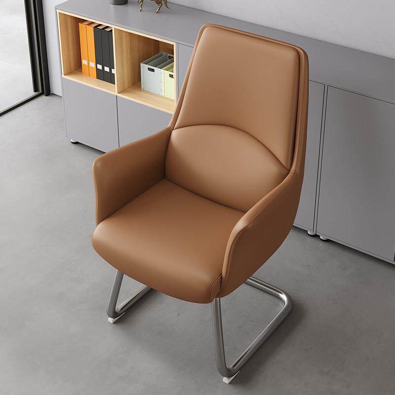 弓形办公椅舒适久坐电脑椅会议椅家用椅子商务皮质会议室洽谈职员