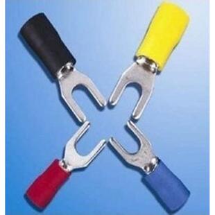 科威SV冷压接线端子SV3.5-6 铜鼻子 铜线耳叉形预绝缘端头  500只