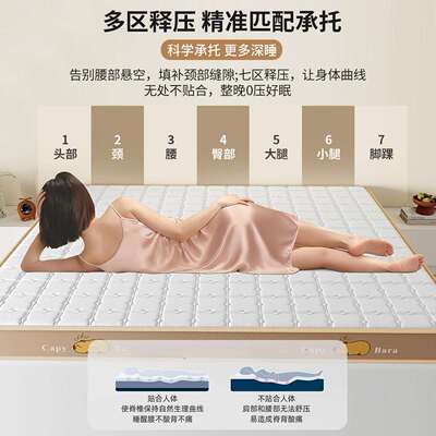 乳胶记忆棉床垫软垫家用卧室床褥垫遮盖物租房专用床垫子180x200