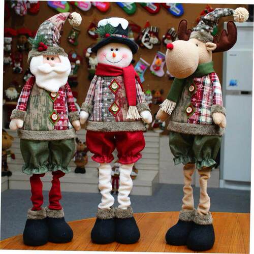 Christmas decorations tree display a Santa Claus figure