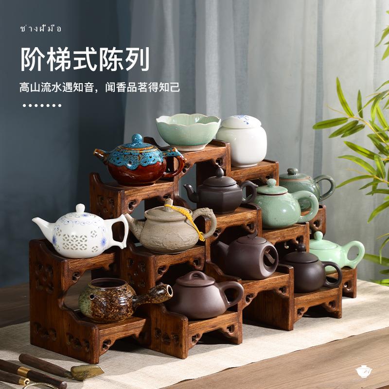 源头中式面小型置05030050博古架实木架茶壶展示架紫桌砂壶摆放子图片