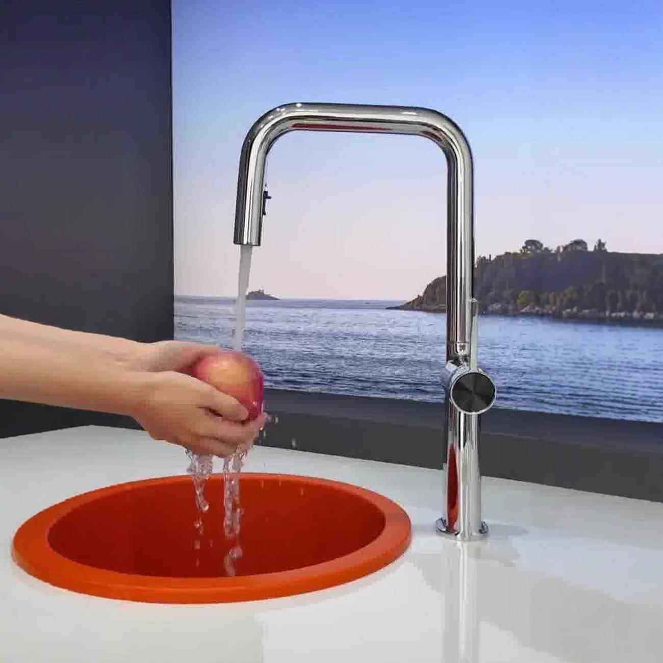 高端厨房抽拉式水龙头菜盆洗碗池水槽伸缩可旋转冷热家用,家装主材,厨房龙头,淘宝优惠券,粉丝福利购,淘宝优惠卷