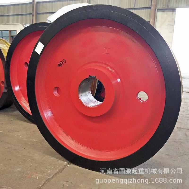 直径500×150铸钢锻造起重机行车双边车轮组 直角箱圆角箱轨道轮