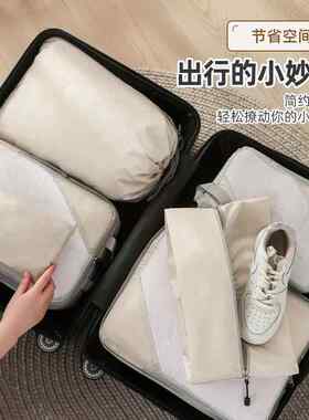 跨境伸缩旅行收纳六件套出差洗漱用品分装袋行李箱衣物收纳整理包