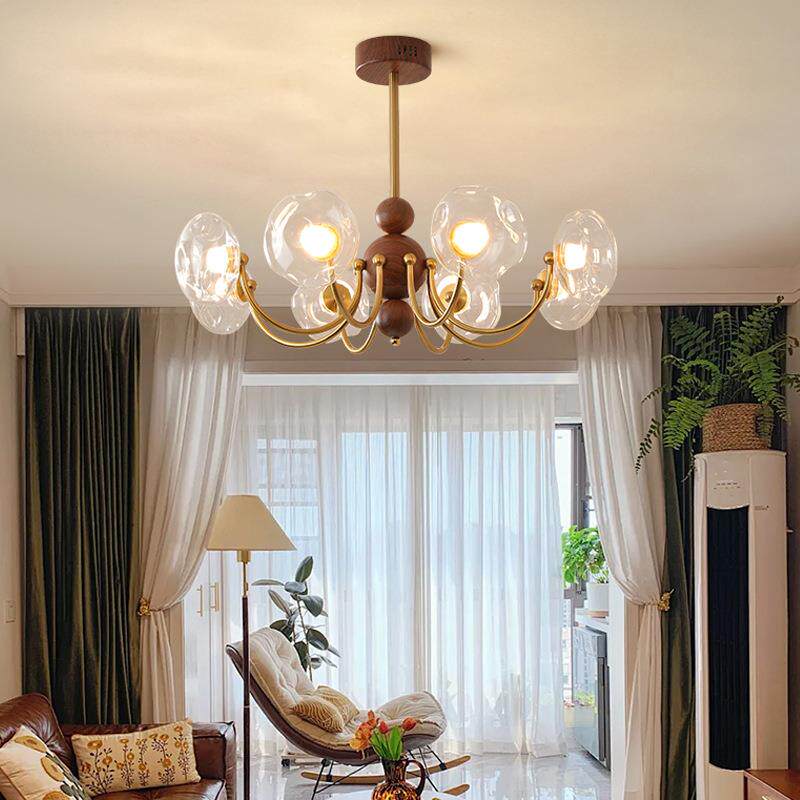 新款中古风创意客厅吊灯现代法式餐厅灯卧室书房枝型灯具中山灯饰