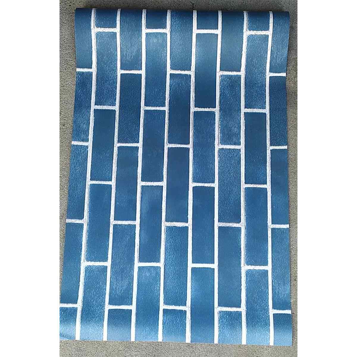 60宽自粘墙纸搭配腰线10米砖纹横版墙围饭店烧烤店装饰自贴壁纸