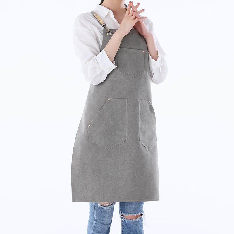 正品啡帆围布裙logo定制烘焙师奶茶店花咖艺园艺美甲师餐饮专用工