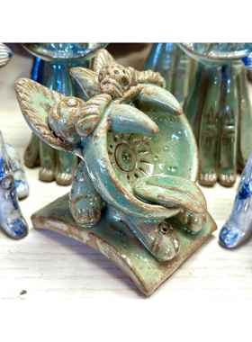 瓦猫云南大理南诏窑手工陶瓷猫创意礼品开业小摆件古南诏国发货