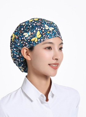 炒菜防油帽女式厨房专用做饭戴的帽子家用烧饭厨师帽防掉头发头套
