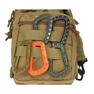 4Pcs Tactical Carabiner Set Plastic Steel Quick Hook Webbing
