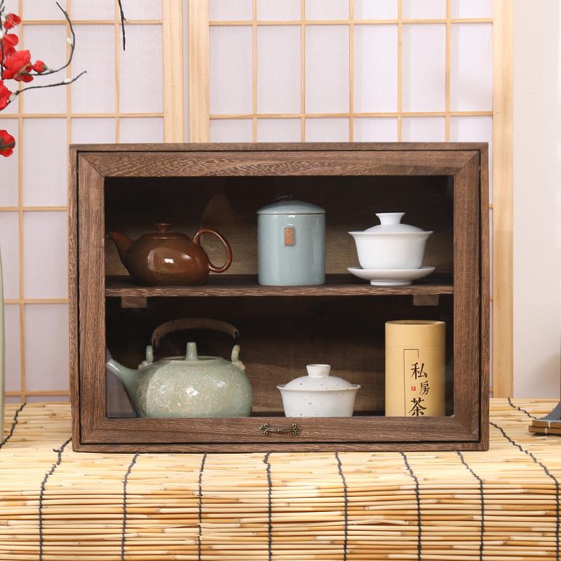 9CDZ-32重实木自收由组合格子柜防尘玻璃门储物落地小置纳物柜单