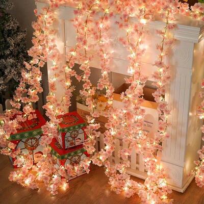 180CM Artificial Sakura Flowers Vine for Wedding Decoration