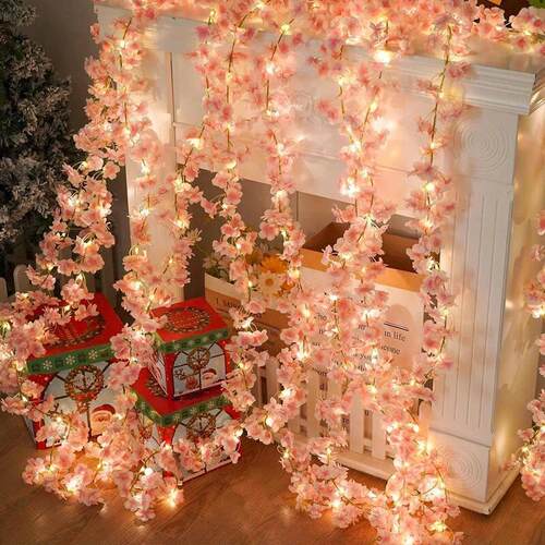 180CM Artificial Sakura Flowers Vine for Wedding Decoration