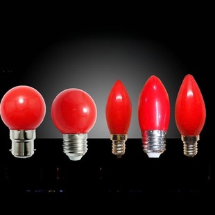 申万灯顶胆神台灯Led灯泡红色卡口B22E12E14E27螺丝灯灯泡供应