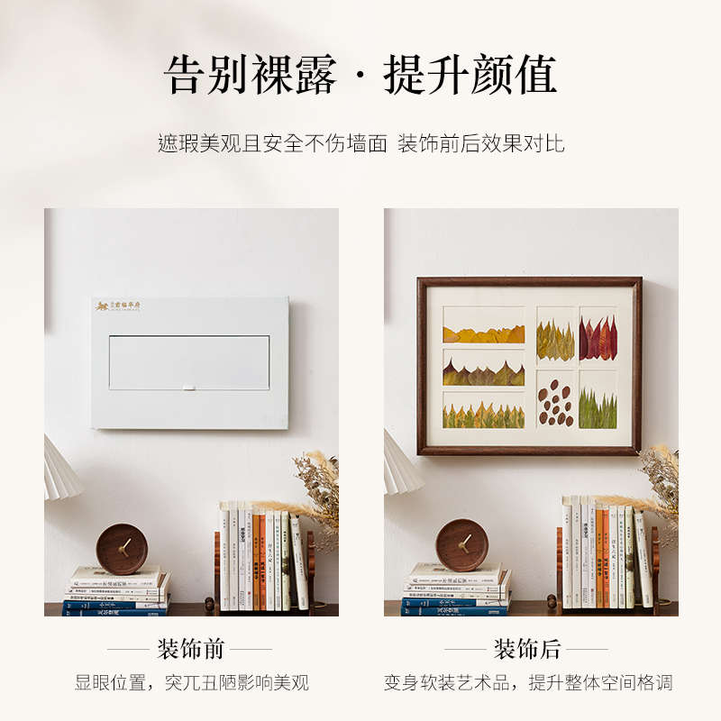 电表箱装饰画免打孔现代简约遮挡箱客厅开关电表盒配电箱电闸挂画