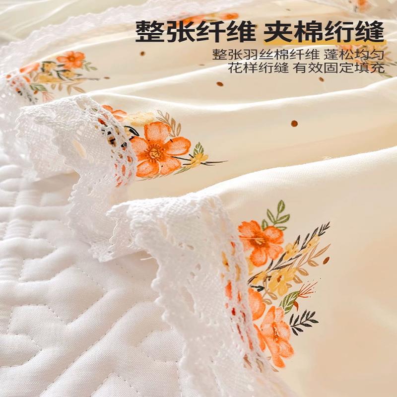 2025新款全棉床罩床裙单件纯棉床罩套床笠带裙边四季通用床围裙罩