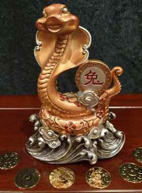 李居明2025年 蛇盘兔 蛇年点睛吉祥物 任何方位摆放