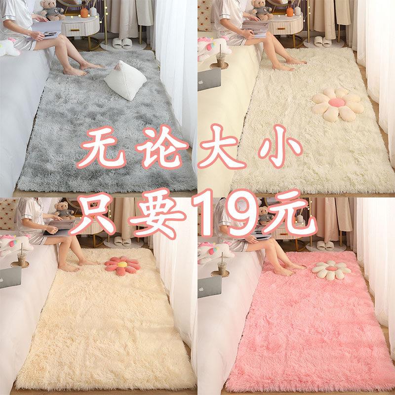 丝毛地毯客厅卧室茶几床边满铺可机洗定制加厚长毛绒飘窗坐垫地垫