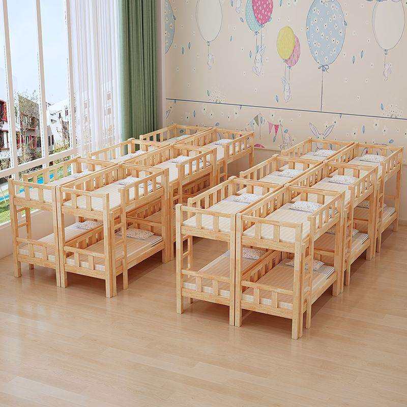 托管班上下床橡木实木双层床幼儿园学校宿舍床午休尺寸款式可定