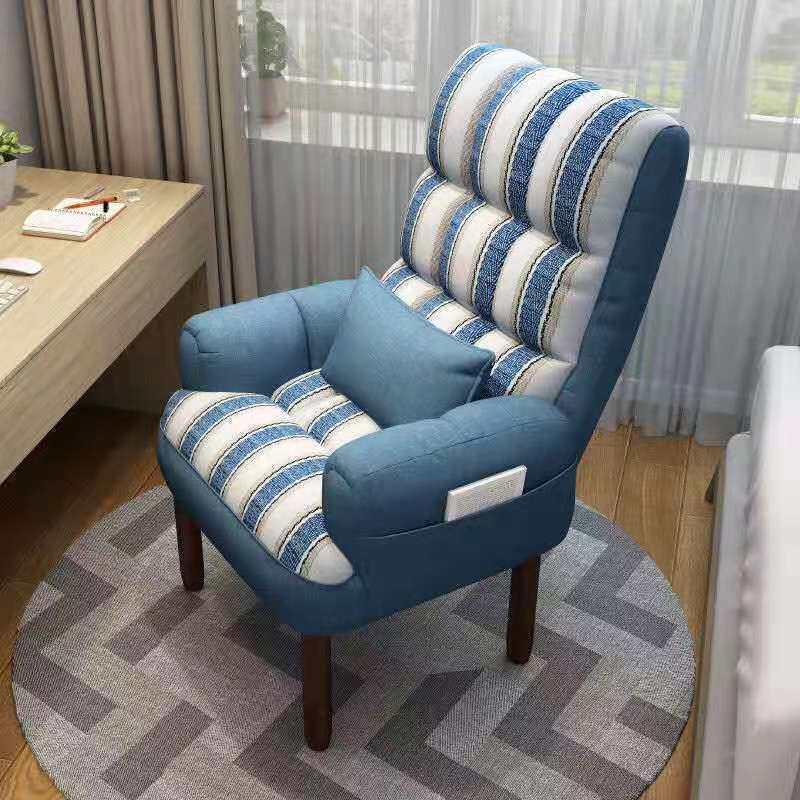 Single Lazy Sofa Chair Computer Chair Living Room Fabric Lei图片