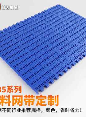 5935平板网带耐高温输送带塑料模块式网链食品包装清洗转弯传送带