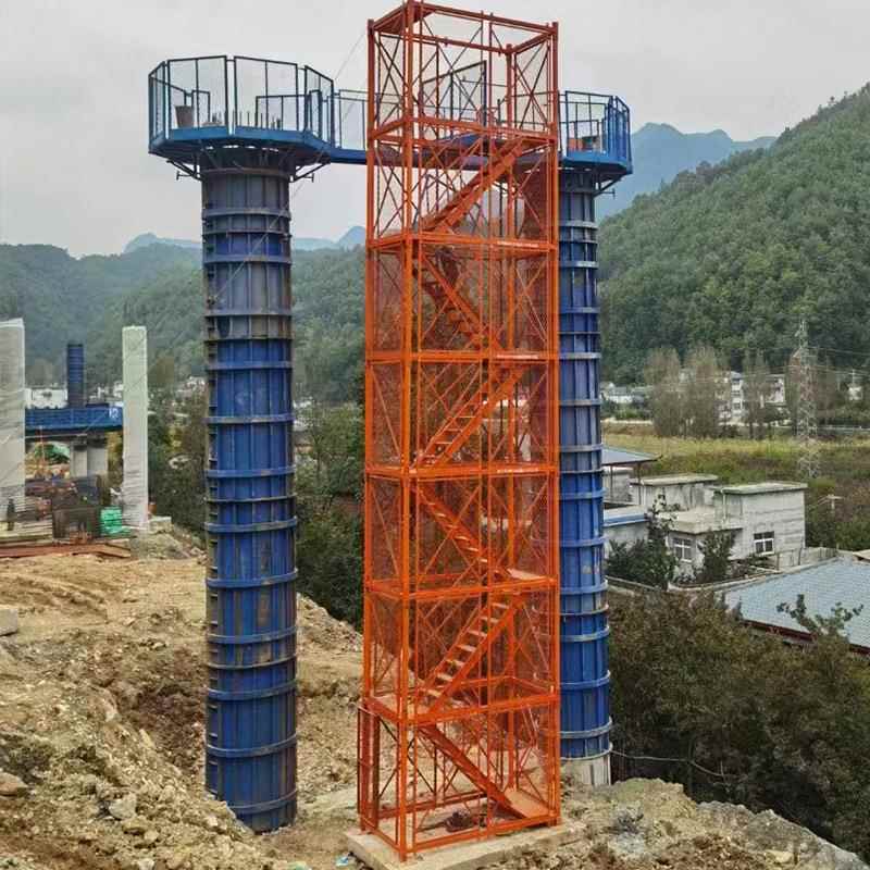 基坑施圆台工墩柱平高空柱施工防护平台组合通道平台HUM墩柱平台