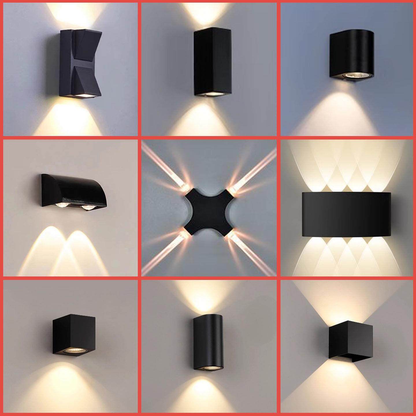 户外壁灯防水双头卧室床头过道室内楼梯简约背景墙灯上下发光射灯