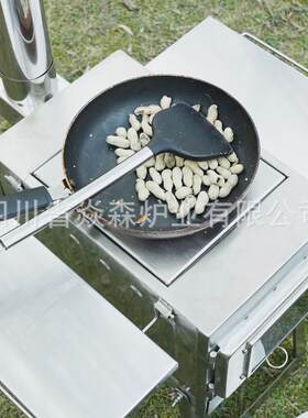 焱森户外大号不锈钢烧烤炉便携户外炉具1面玻璃窗折叠灶烧烤炉