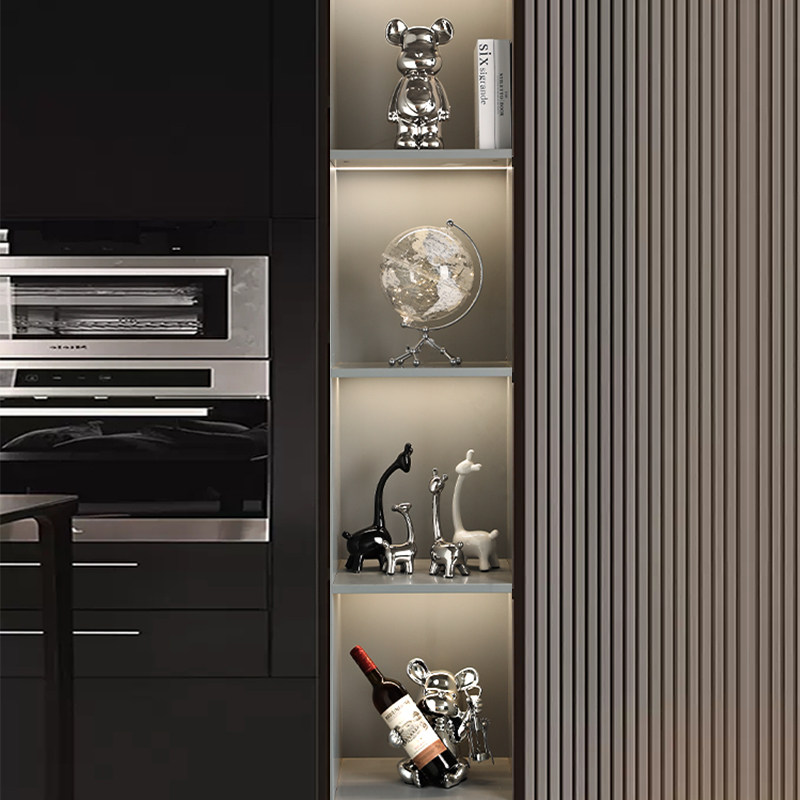 轻奢高档客厅摆件家居软装饰品电视酒柜套装高端大气上档次红酒架