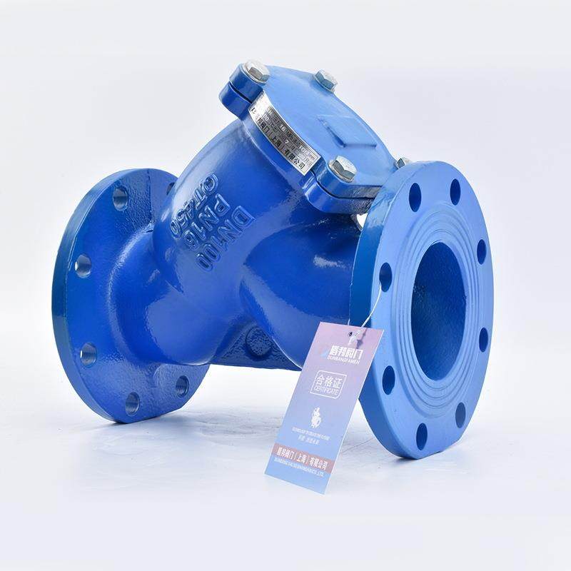 Y滤器球墨铸型法兰管道过滤器Y型过滤铁滤网厂家GLMMU41H-16过Q