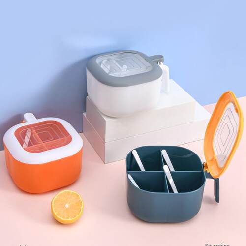 Four-in-One Seasoning Box, Kitchen PP Storage Container, Hom