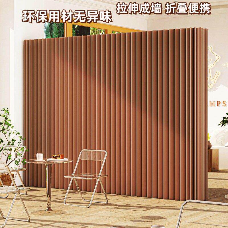 屏风隔断办公室分隔美容院假墙客厅伸缩遮挡可折叠简易自装隔档墙