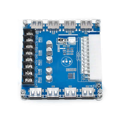 引出模块供电输出接线 ATX转接板取电板  USB充电台式机机箱电源