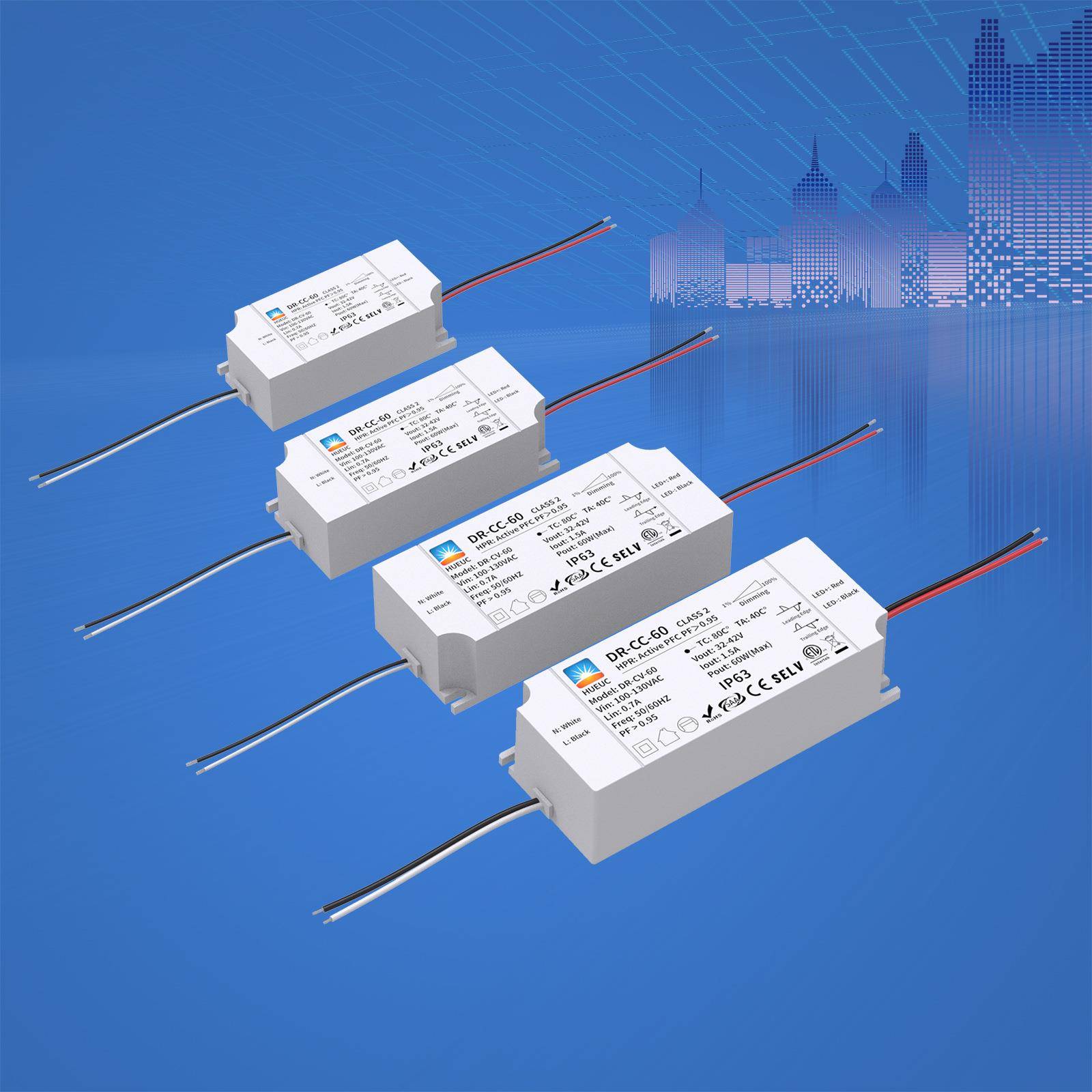 供应30W高PFC外置LED恒流恒压调光驱动电源 灌胶塑壳 ERP2.0